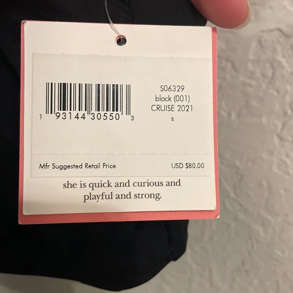 Kate Spade New York Cabana Ruffle Square-Neck Bikini Top NEW Size Small